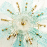 PS3072 Glass & Brass Flush mount
