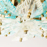 PS3072 Glass & Brass Flush mount