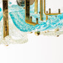 PS3072 Glass & Brass Flush mount