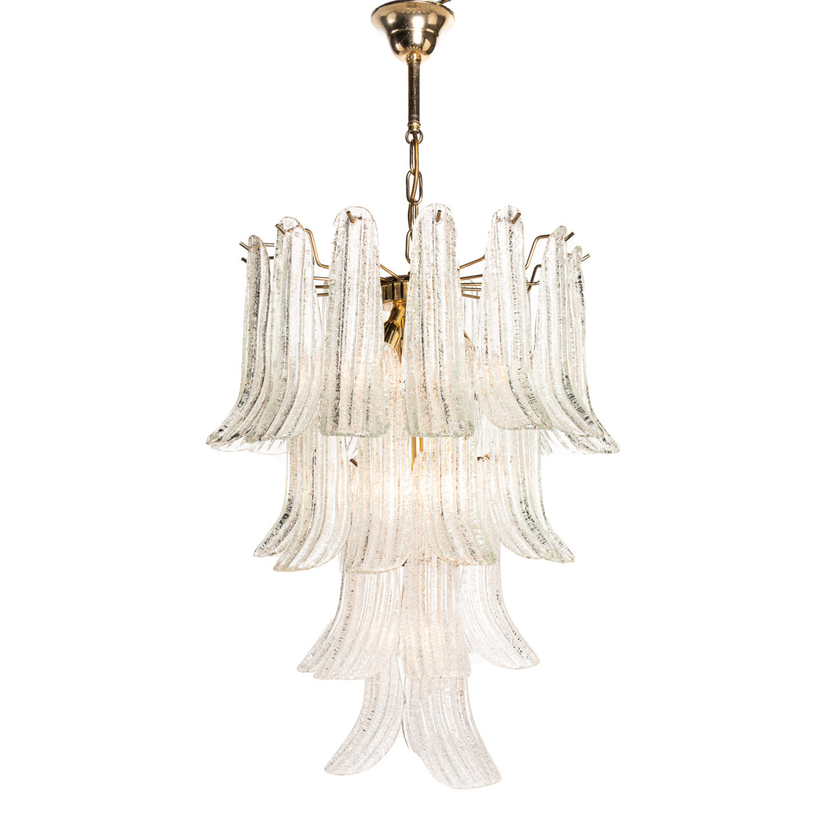 PS3073 Glass and Brass Chandelier