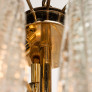 PS3073 Glass and Brass Chandelier
