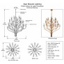 PS3074 Brass 32 Lights Chandelier