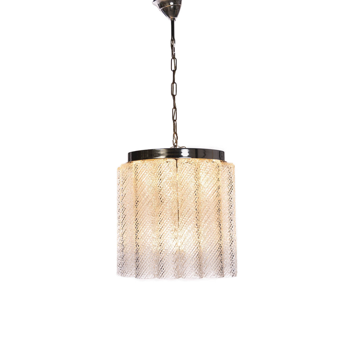 PS3075 Glass and Chrome Pendant