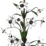 PS3076 Six-Light Crystal and Brass Chandelier