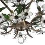 PS3076 Six-Light Crystal and Brass Chandelier