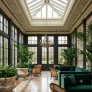 PS3076 Six-Light Crystal and Brass Chandelier
