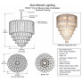PS3077 Pair of Murano Glass Chandeliers