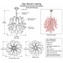 PS3080 Pink Murano Chandelier