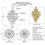 PS3081 Honey Colored Murano Chandelier