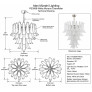 PS3088 White Murano Chandelier