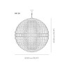 PS3090 Venini Poliedri Sfera Chandelier Large