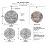 PS3090 Venini Poliedri Sfera Chandelier Large