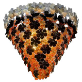 PS3094 Black and Orange Flower Stunning Murano Glass Chandelier