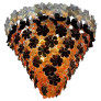 PS3094 Black and Orange Flower Stunning Murano Glass Chandelier