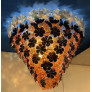 PS3094 Black and Orange Flower Stunning Murano Glass Chandelier