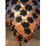 PS3094 Black and Orange Flower Stunning Murano Glass Chandelier