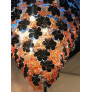 PS3094 Black and Orange Flower Stunning Murano Glass Chandelier