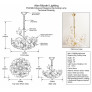 PS3098 Hollywood Regency Big Ceiling Lamp