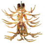 PS3146 Glass Antler Chandelier Clear