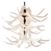 PS3146 Glass Antler Chandelier Clear