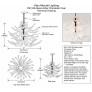 PS3146 Glass Antler Chandelier Clear