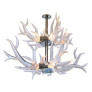 PS3148 Lucite and Stainless Steel Antler Chandelier