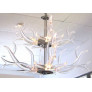 PS3148 Lucite and Stainless Steel Antler Chandelier
