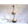 PS3148 Lucite and Stainless Steel Antler Chandelier