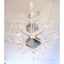 PS3148 Lucite and Stainless Steel Antler Chandelier