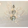PS3148 Lucite and Stainless Steel Antler Chandelier