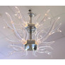 PS3148 Lucite and Stainless Steel Antler Chandelier