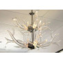 PS3148 Lucite and Stainless Steel Antler Chandelier