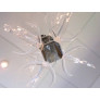 PS3148 Lucite and Stainless Steel Antler Chandelier