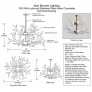 PS3148 Lucite and Stainless Steel Antler Chandelier