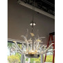 PS3149 Large Lucite and Stainless Steel Antler Chandelier