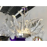 PS3149 Large Lucite and Stainless Steel Antler Chandelier