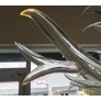 PS3149 Large Lucite and Stainless Steel Antler Chandelier