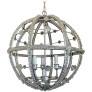 PS3150 Silver Leaf Sputnik Ball Chandelier