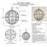 PS3150 Silver Leaf Sputnik Ball Chandelier