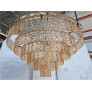 PS3160 Gold Amber Glass Chandelier