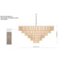 PS3160 Gold Amber Glass Chandelier