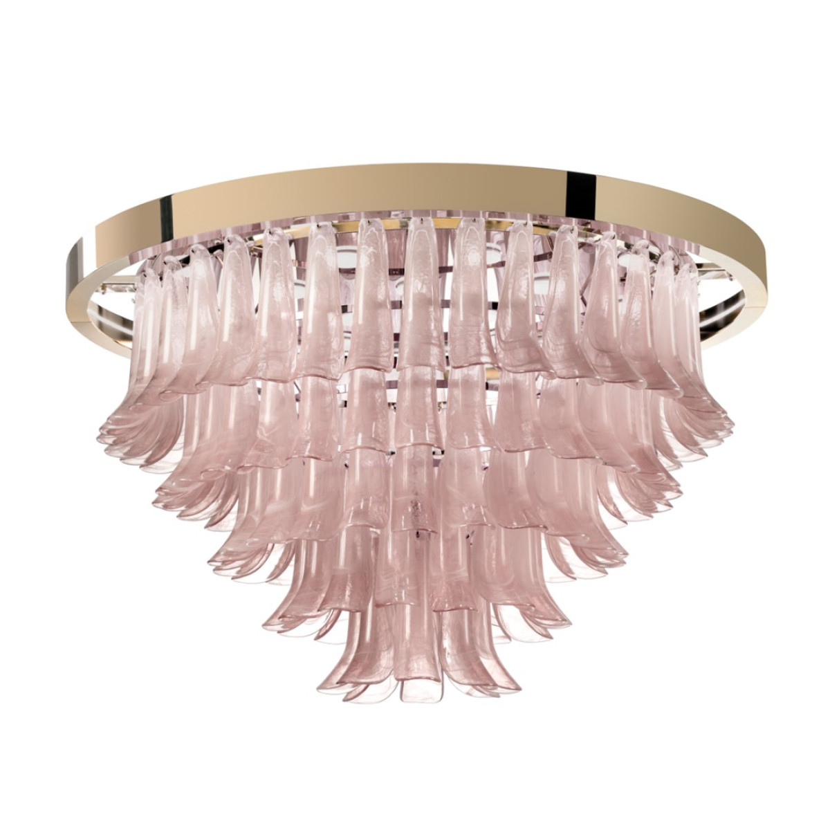 PS3162 Clear Pink Murano Chandelier