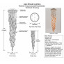 PS3163 Drop Cascade Chandelier