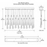 PS3165 Murano Glass Drops Chandelier