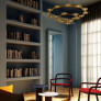 PS6069 FLAT SATURN CHANDELIER