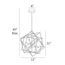 PS9017 EZO 7 GEOMETRIC CHANDELIER