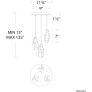 PS9034 MARTINI 3 PENDANT