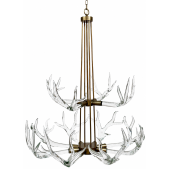 PS9093 HYRA CHANDELIER 2-TIER CRYSTAL DEER
