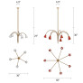 PS9100 FLORA CHANDELIER – 7 STEM