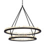 PS9109 ICE TWO-TIER WROUGHT IRON QUARTZ CHANDELIER